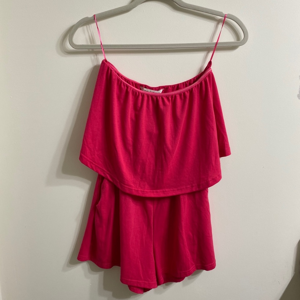 Pink Strapless Romper from Boutique